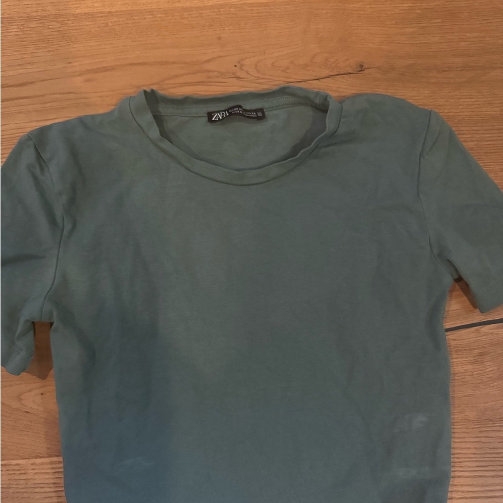Zara Olive Casual Tee